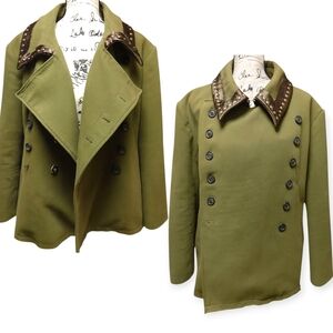 Military Double Breasted Coat by Realzz Official Sz L